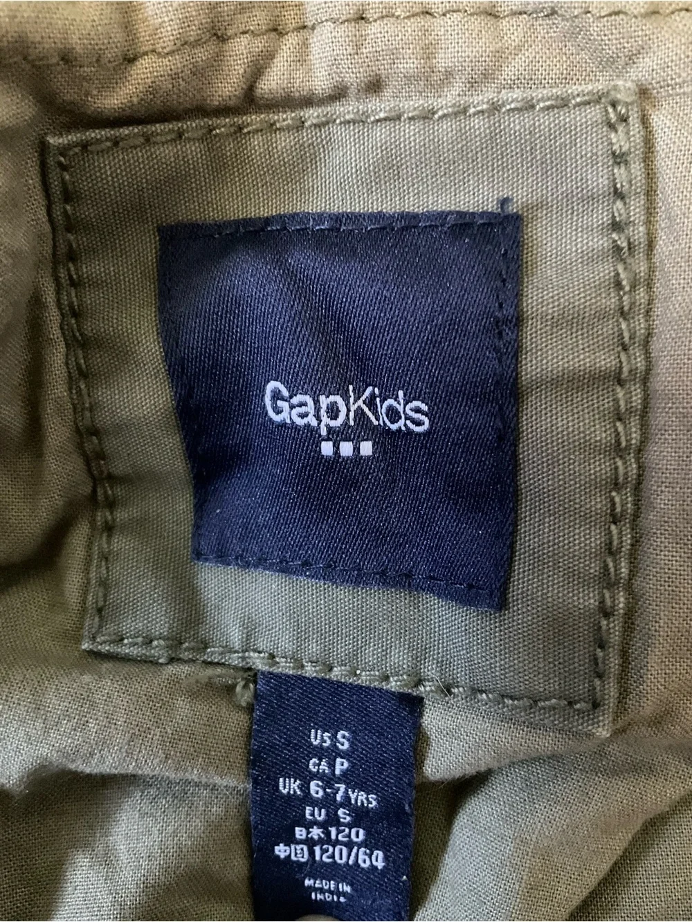 GAP Kids Olive Green Jacket with Orange Zipper